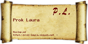 Prok Laura névjegykártya